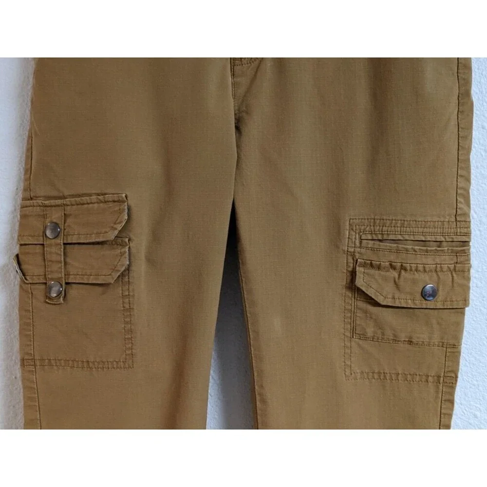 Women's COLUMBIA Cotton Stretch Cargo Flared Leg Pants Hiking Outdoor SZ 4